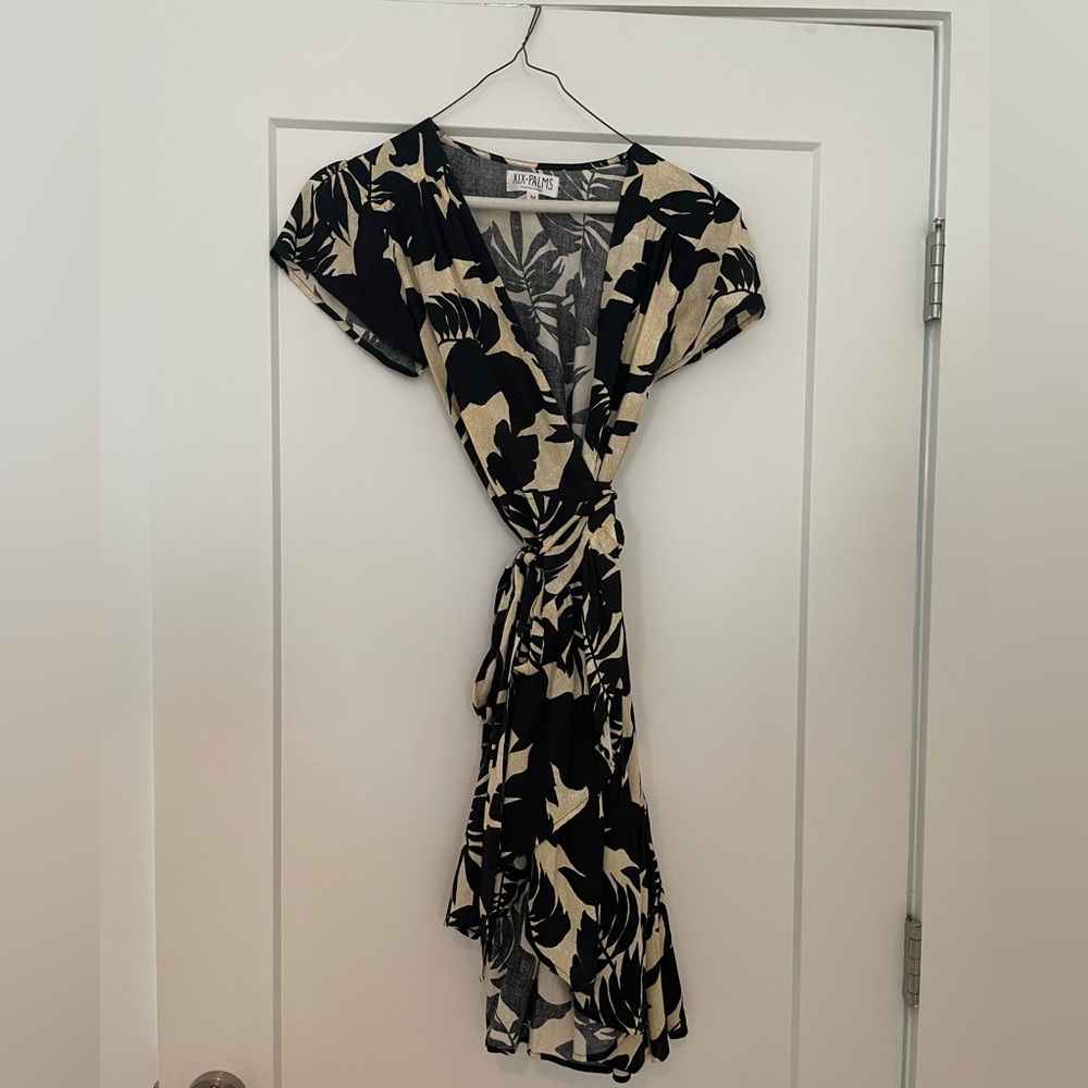 XIX Palms Mini Wrap Dress